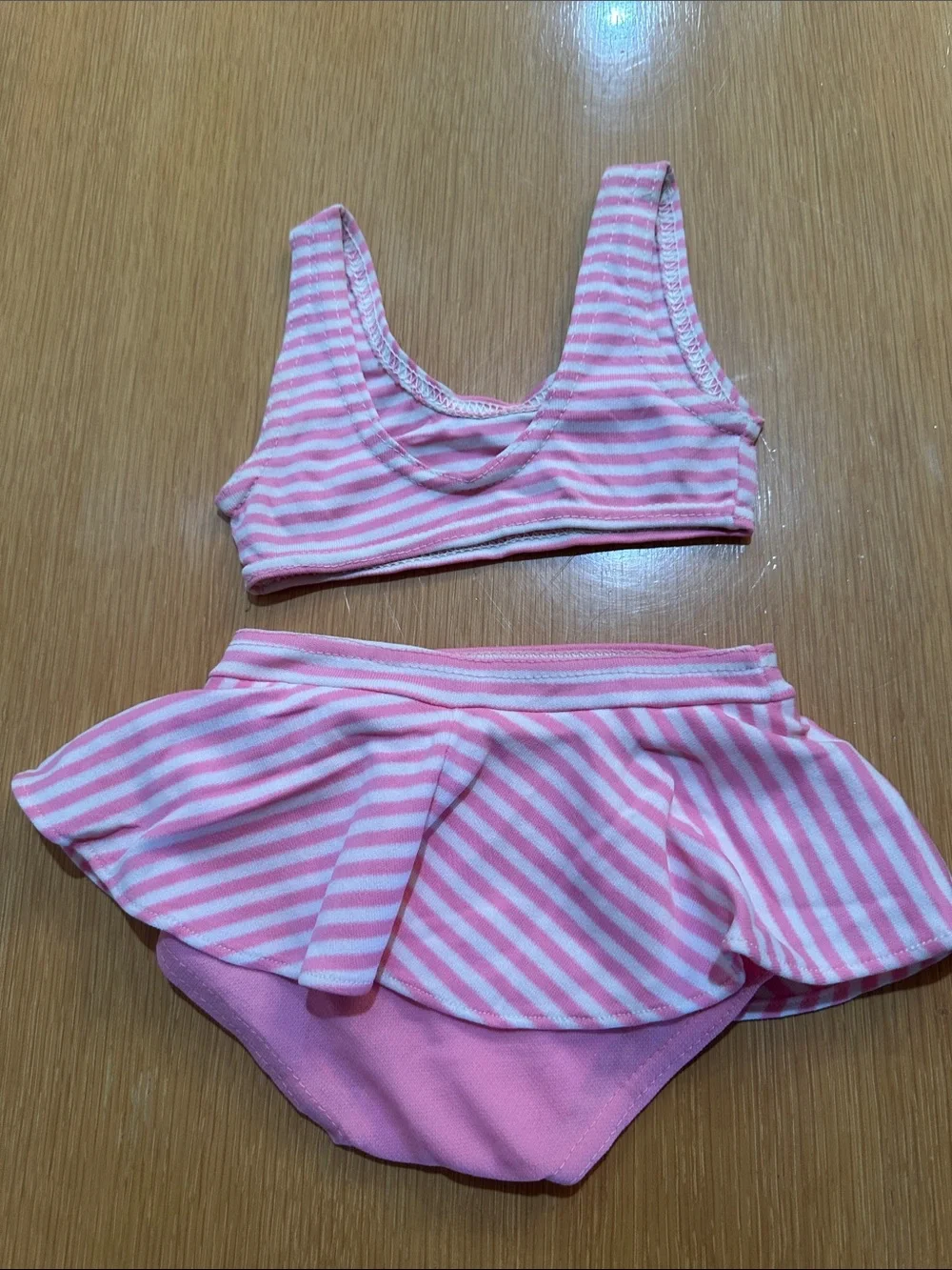 Vintage Allegheny 2 piece striped bathing suit.